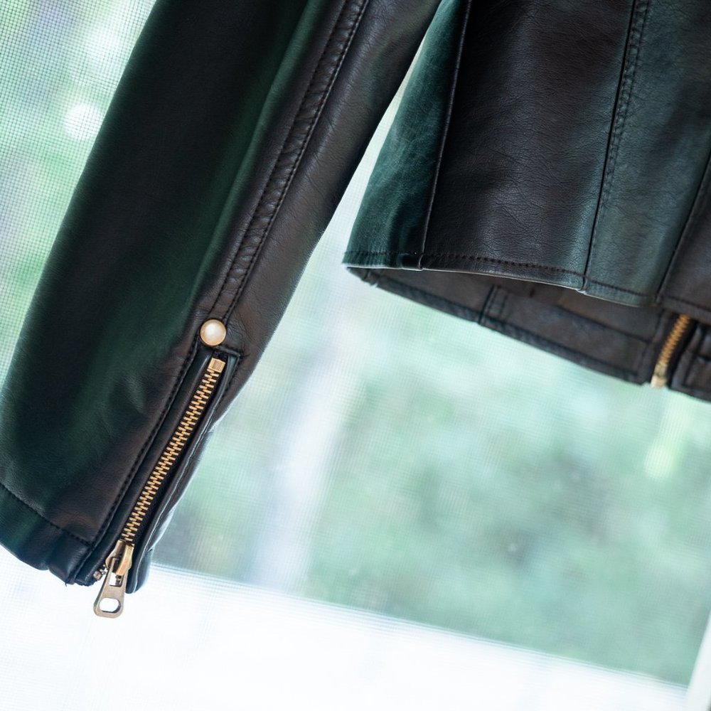 Vegan Leather Moto Jacket - Picture 5 of 12